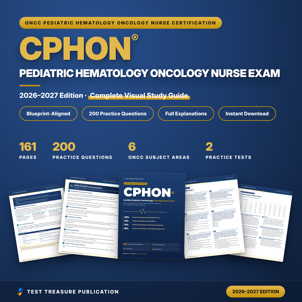 CPHON Exam Study Guide 2026-2027 | Pediatric Hematology Oncology Nurse Certification Prep | 200 Practice Questions