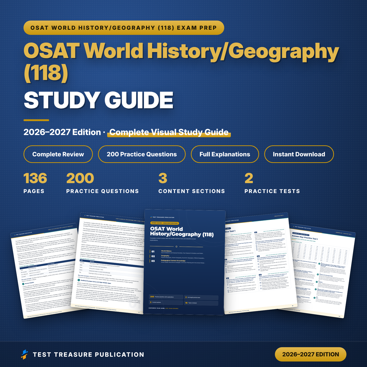 OSAT 118 World History Geography Study Guide 2026β2027 | Oklahoma Social Studies Teacher Certification Exam Prep