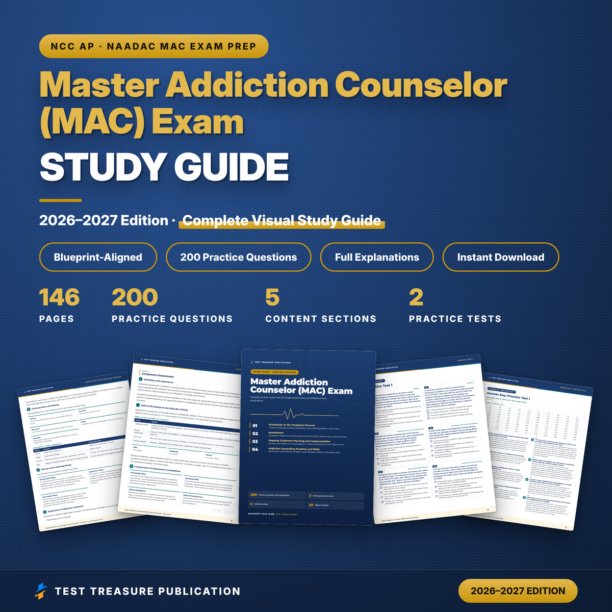 MAC Exam Study Guide 2026-2027 | Master Addiction Counselor Test Prep | NCC AP NAADAC | 200 Practice Questions PDF
