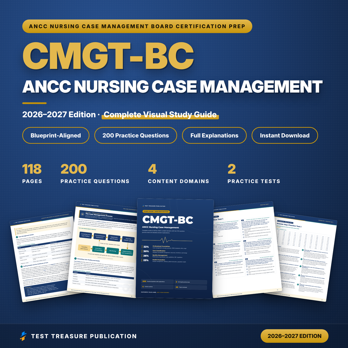 ANCC Nursing Case Management CMGT-BC Exam Study Guide 2026–2027 | Case Management Nurse Certification Prep, 200 Practice Questions