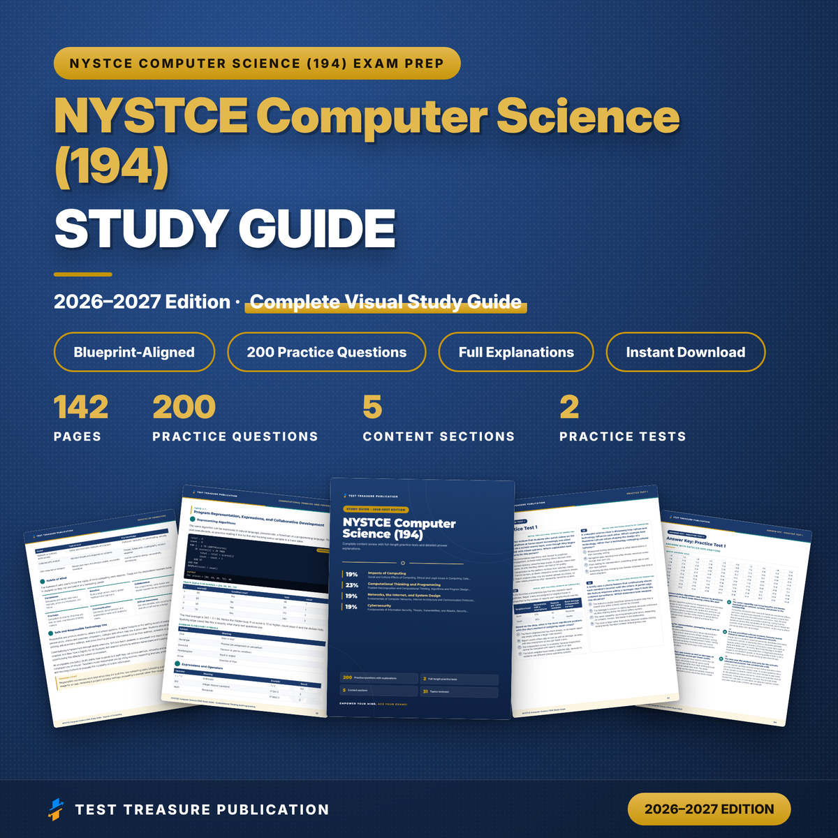 NYSTCE Computer Science (194) Study Guide 2026–2027 | New York Computer Science Teacher Certification Exam Prep