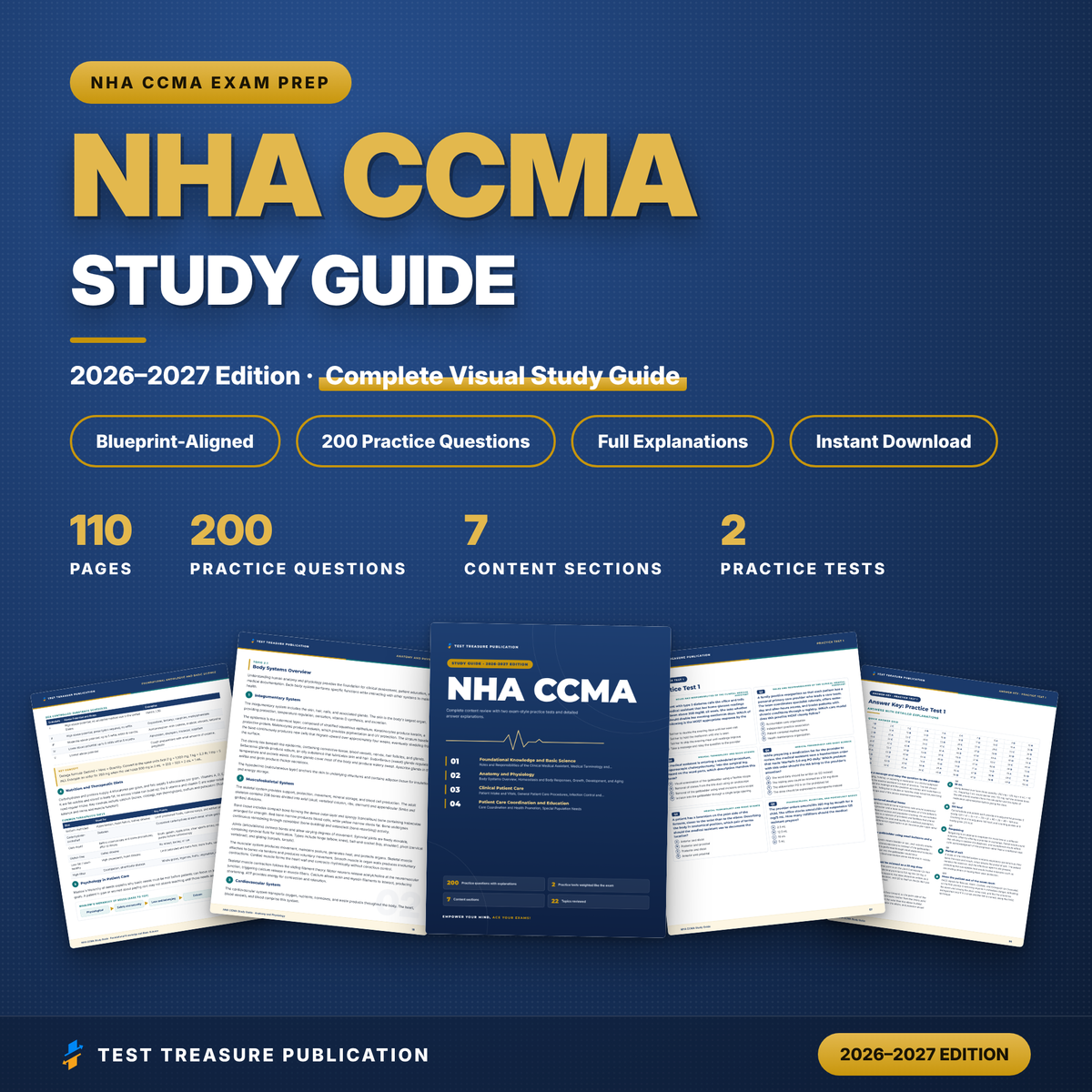 NHA CCMA Study Guide 2026–2027 | Certified Clinical Medical Assistant Exam Prep, Illustrated (PDF)