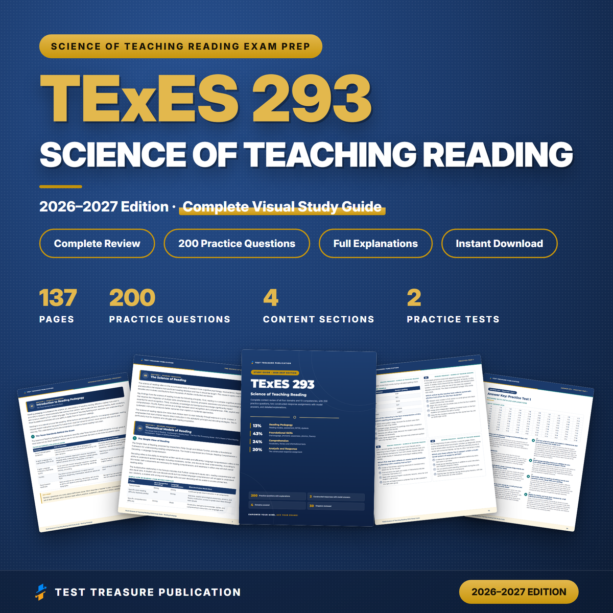 TExES Science of Teaching Reading (293) Study Guide 2026–2027 | Texas Teacher Certification Exam Prep