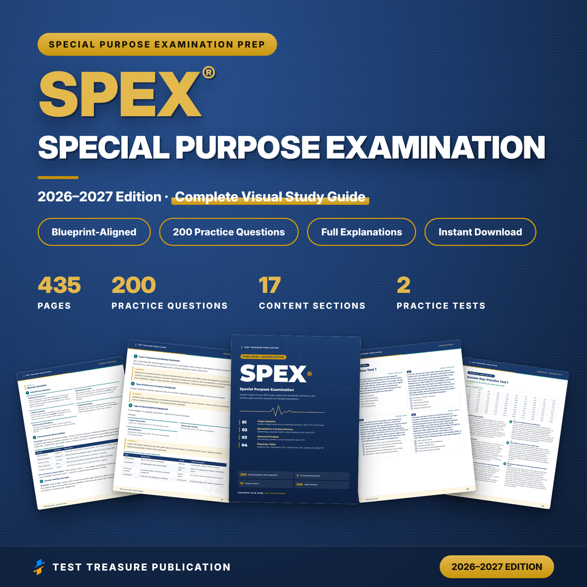 SPEX Study Guide 2026–2027 | Special Purpose Examination Physician Exam Prep + Practice Tests