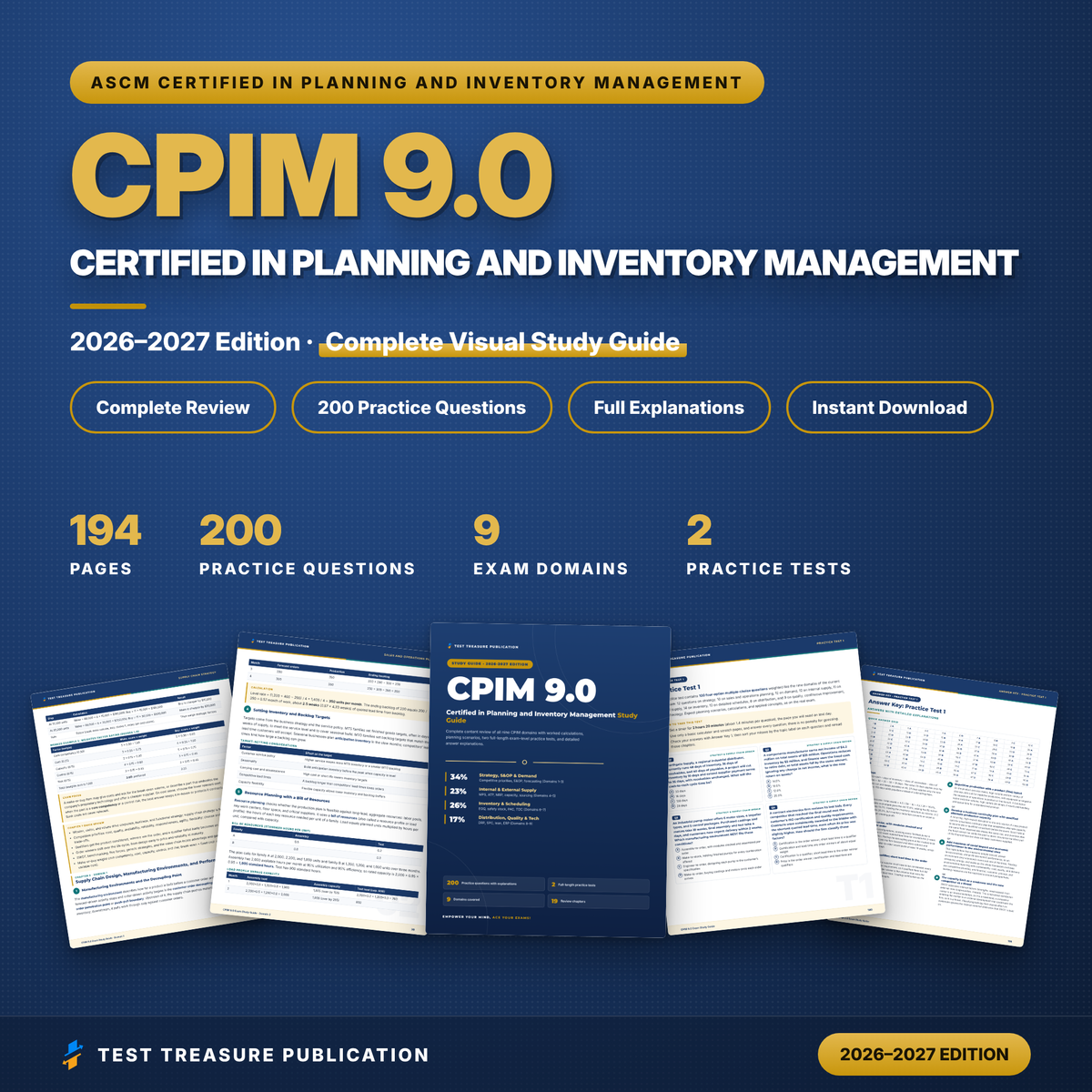 CPIM 9.0 Exam Study Guide 2026–2027 | Certified in Planning and Inventory Management Prep + Practice Tests