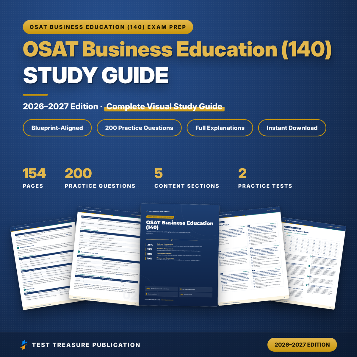 OSAT Business Education 140 Study Guide 2026–2027 | Oklahoma Business Teacher Certification Exam Prep