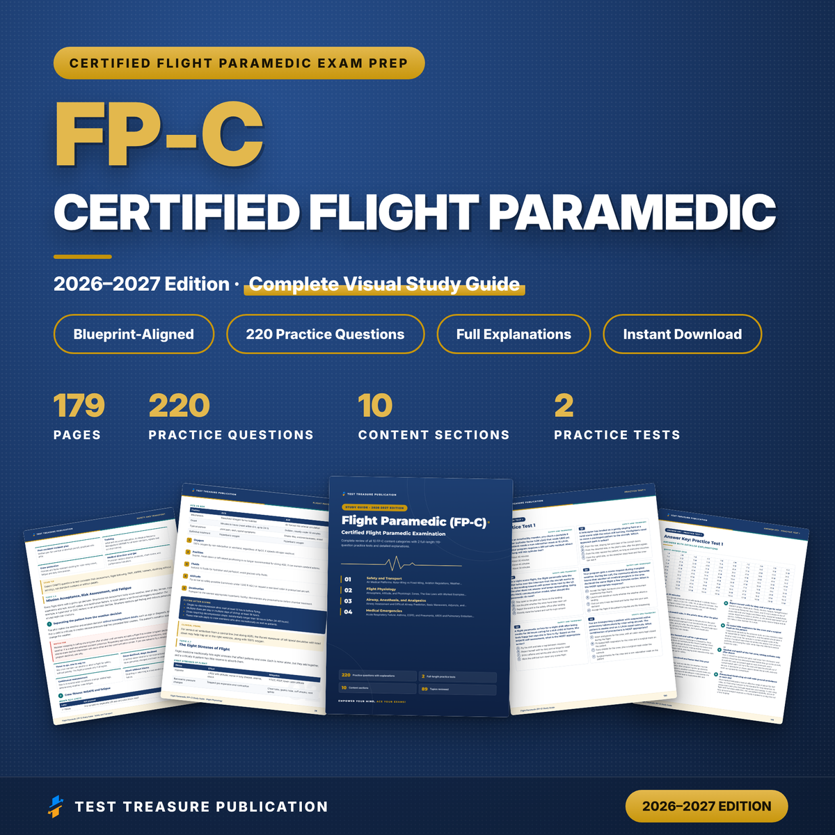 FP-C Flight Paramedic Exam Study Guide 2026–2027 | Certified Flight Paramedic Exam Prep (Digital Download)