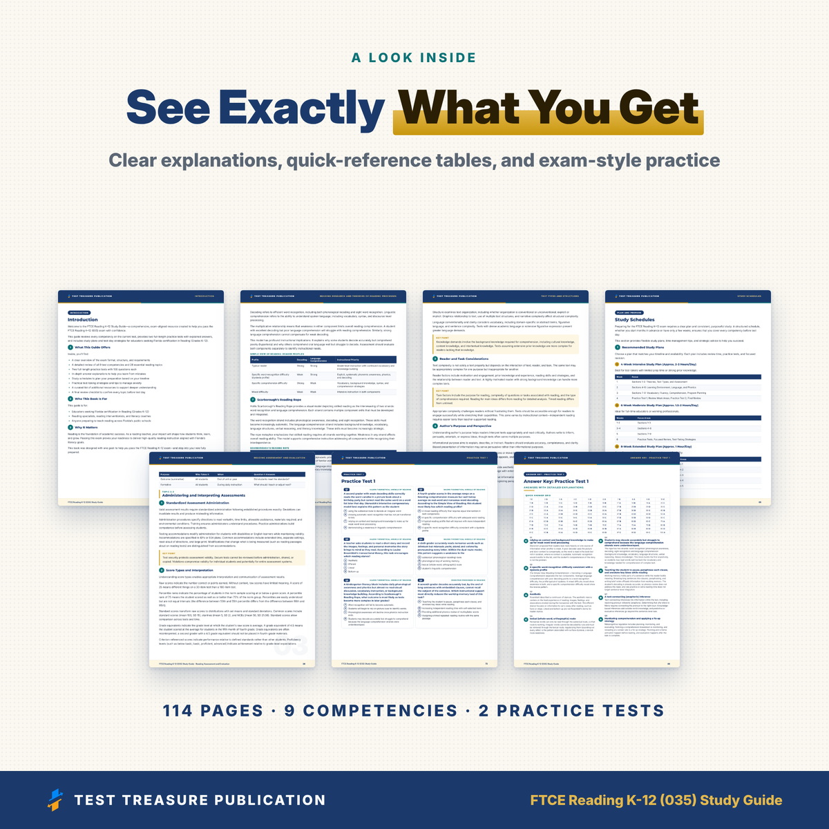 FTCE Reading K-12 (035) Study Guide 2026–2027 | Florida Teacher Certification Exam Prep, Illustrated, 200 Practice Questions (PDF)