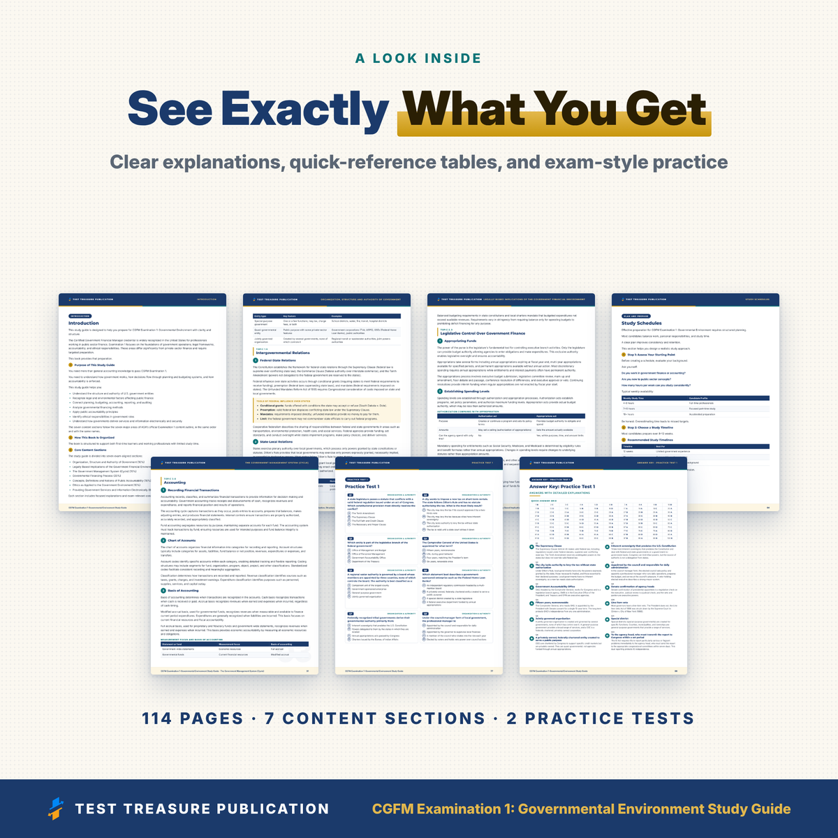 CGFM Exam 1 Study Guide 2026–2027 | Governmental Environment Prep + 2 Practice Tests, 200 Questions | Certified Government Financial Manager