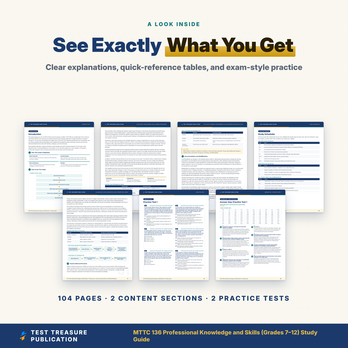 MTTC 136 Professional Knowledge and Skills 7-12 Study Guide 2026–2027 | Michigan Teacher Certification Exam Prep