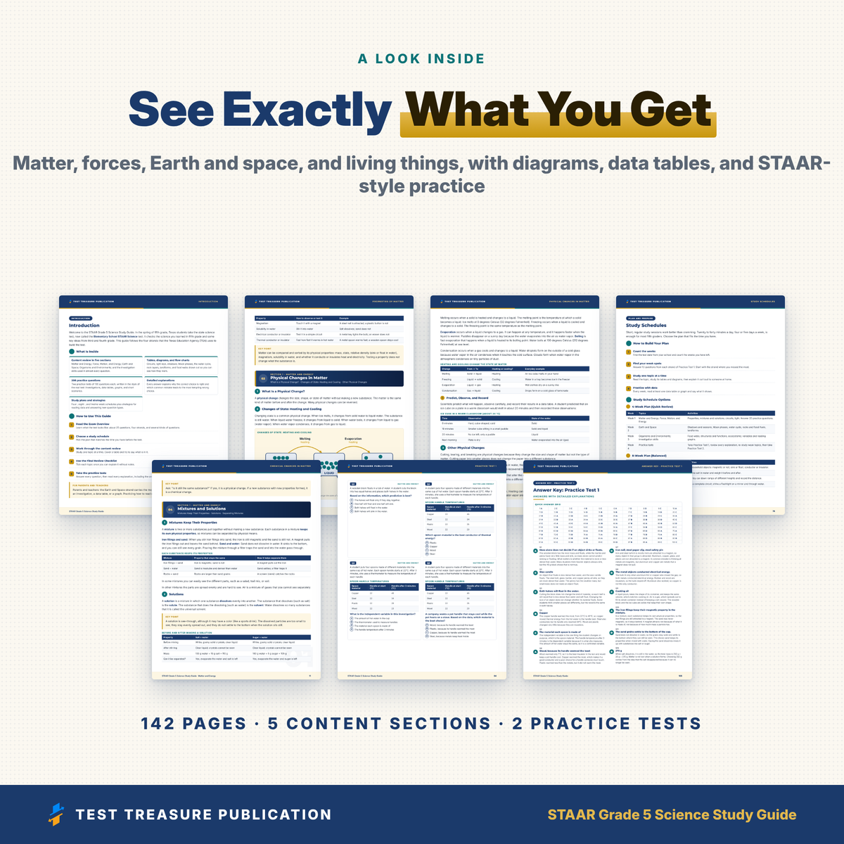 STAAR Grade 5 Science Study Guide 2026–2027 | TEKS-Aligned Review + Practice Tests | Printable PDF