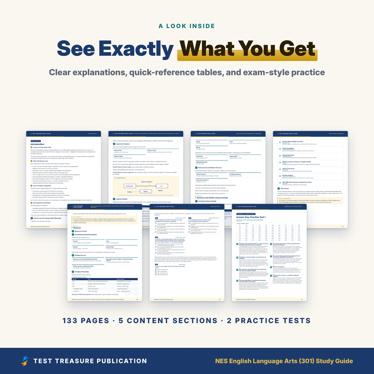 NES English Language Arts (301) Study Guide 2026–2027 | English Teacher Certification Exam Prep