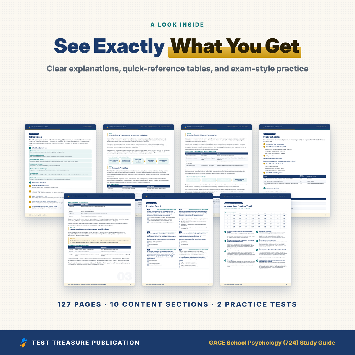 GACE School Psychology 724 Study Guide 2026-2027, 200 Practice Questions, Georgia School Psychologist Certification Test Prep PDF