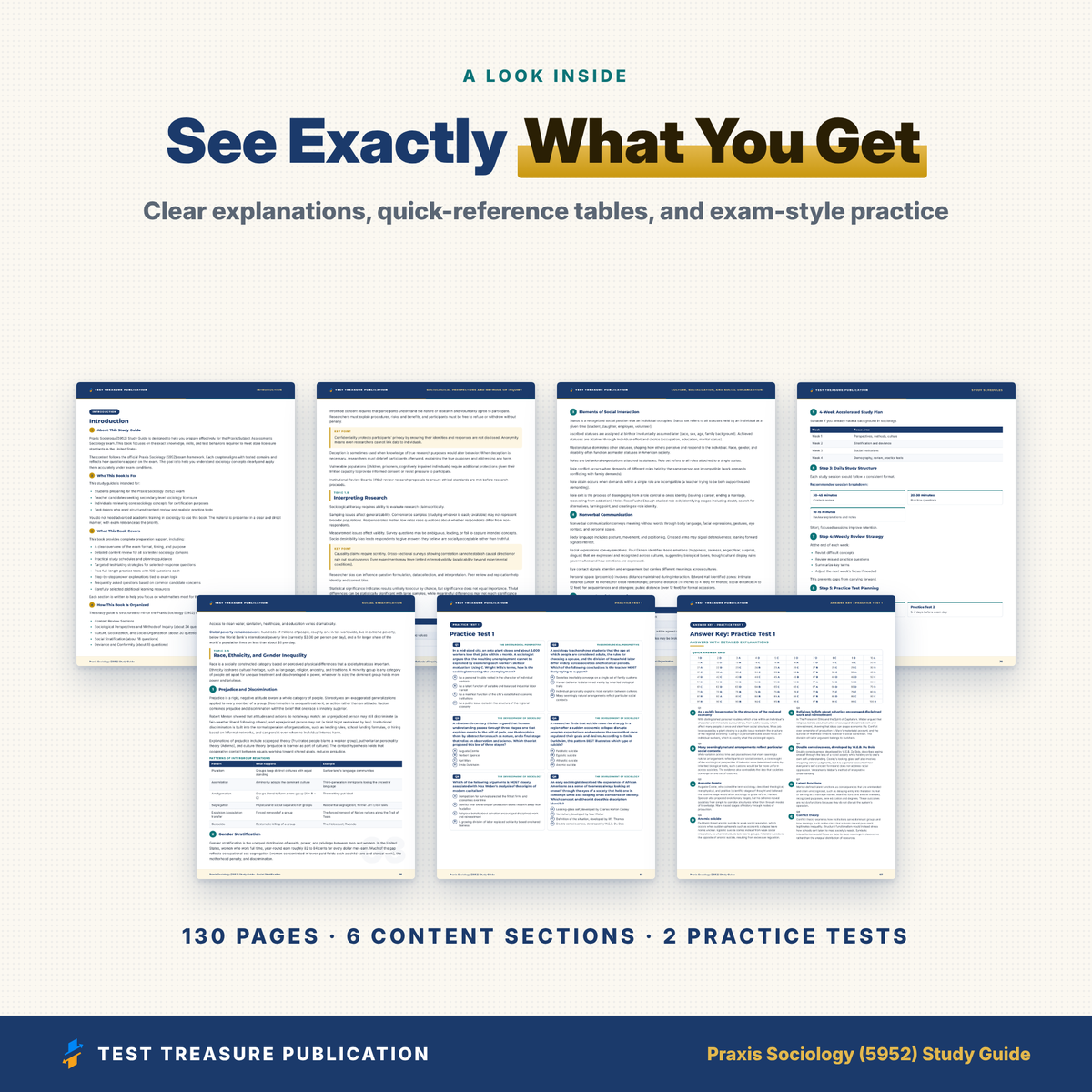 Praxis Sociology (5952) Study Guide 2026–2027 | Sociology Teacher Certification Exam Prep + Practice Tests