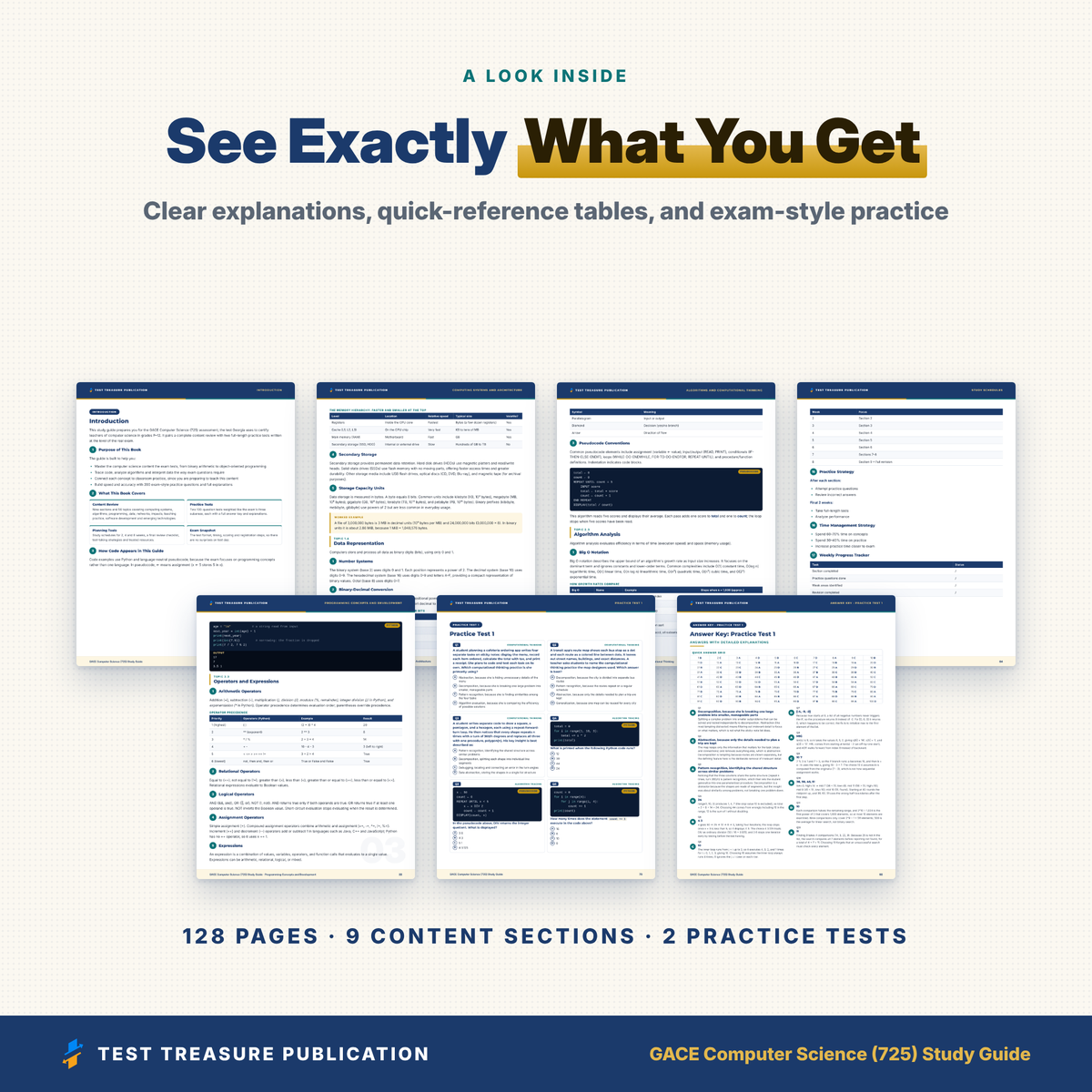 GACE Computer Science 725 Study Guide 2026–2027 | Georgia CS Teacher Exam Prep | 200 Practice Questions | Printable PDF