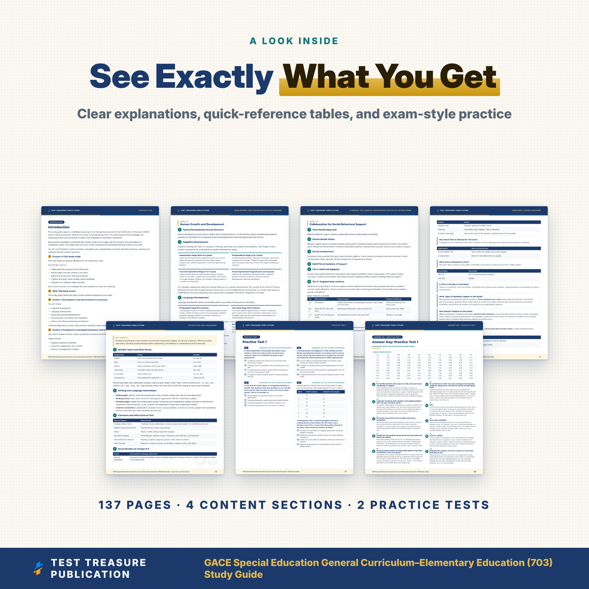 GACE Special Education General Curriculum Elementary Education 703 Study Guide 2026–2027 | GACE Special Ed P-5 Test Prep | 200 Practice Questions PDF