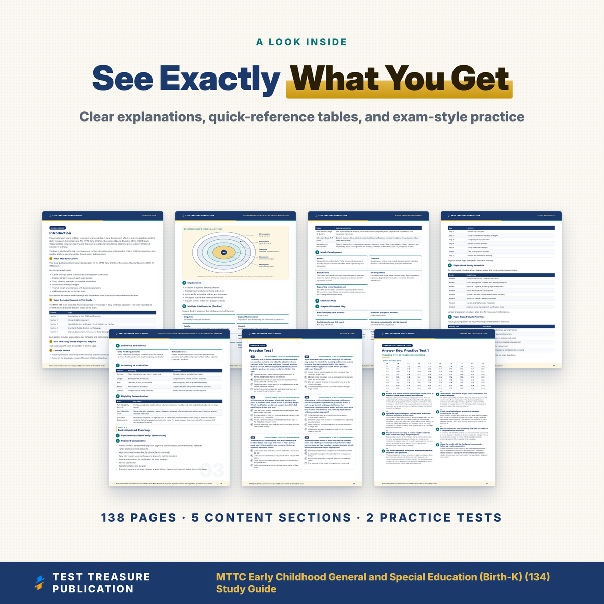 MTTC Early Childhood Birth-K 134 Study Guide 2026–2027 | Michigan Early Childhood General & Special Ed Test Prep | 200 Practice Questions
