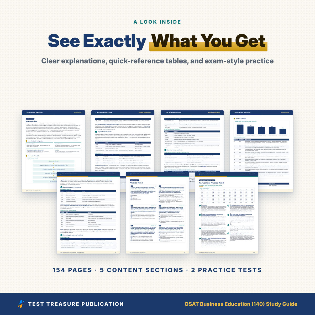 OSAT Business Education 140 Study Guide 2026–2027 | Oklahoma Business Teacher Certification Exam Prep