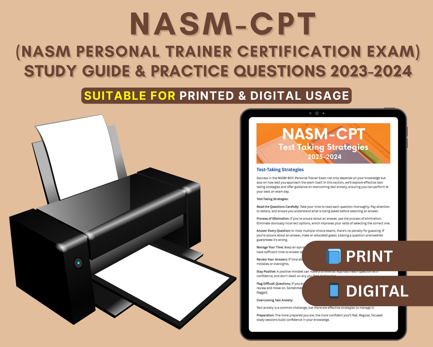 NASM CPT Study Guide 2023-2024: Personal Trainer Certification Exam Prep In-Depth Review, Practice Tests & Exam Tips