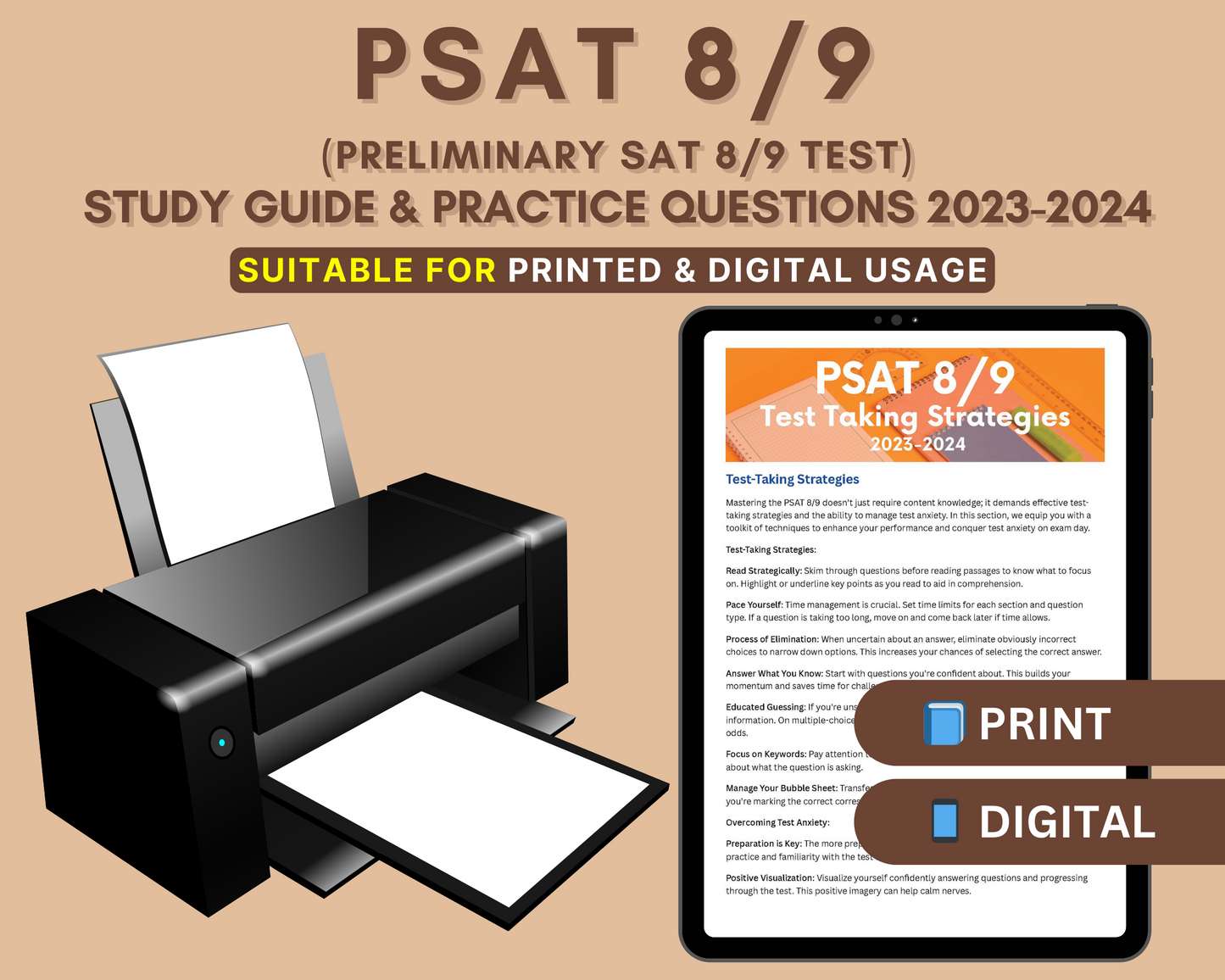 PSAT 8/9 Prep Study Guide 2023โ2024: Master the Exam with Practice Tests - College Readiness, Scholarship Opportunities