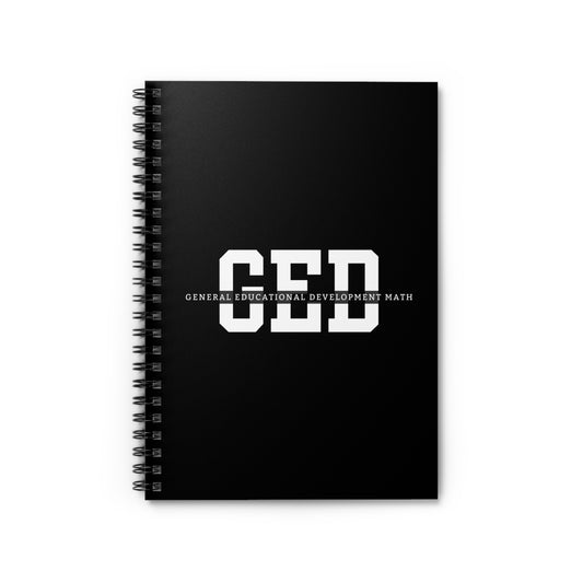 GED Math Prep Notebook - General Educational Development Mathematics Study Journal, Ruled Line