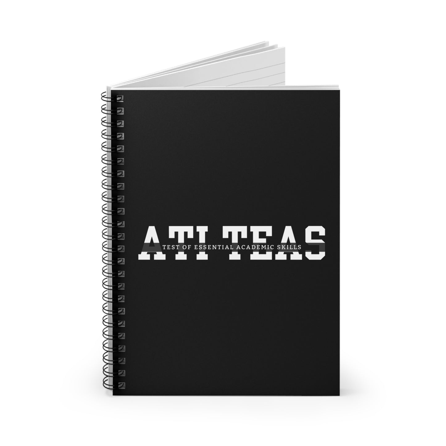 ATI TEAS 7 Study Guide Notebook - Essential Academic Skills Spiral Ruled Line Journal for Exam Prep