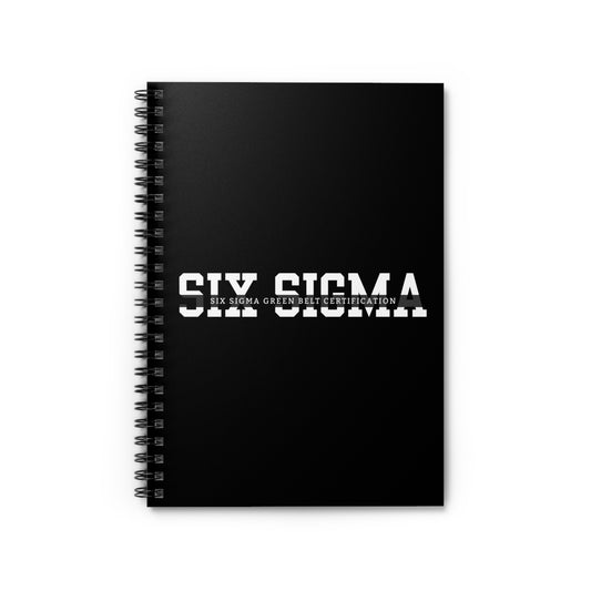 Six Sigma Green Belt Exam Notebook - Certification Study Journal, Ruled Line