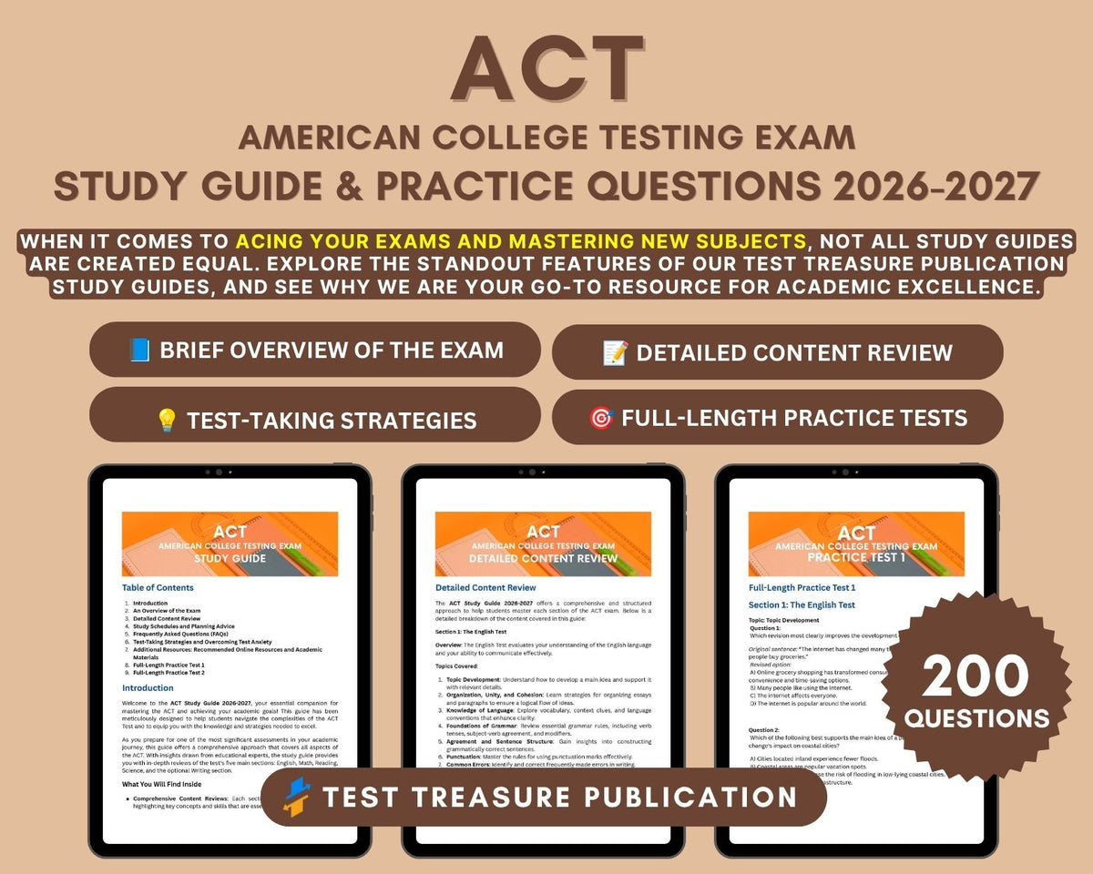 ACT Prep Book 2026-2027: College Admissions Study Guide - Boost Scores, Master Test-Taking Strategies, Achieve Success