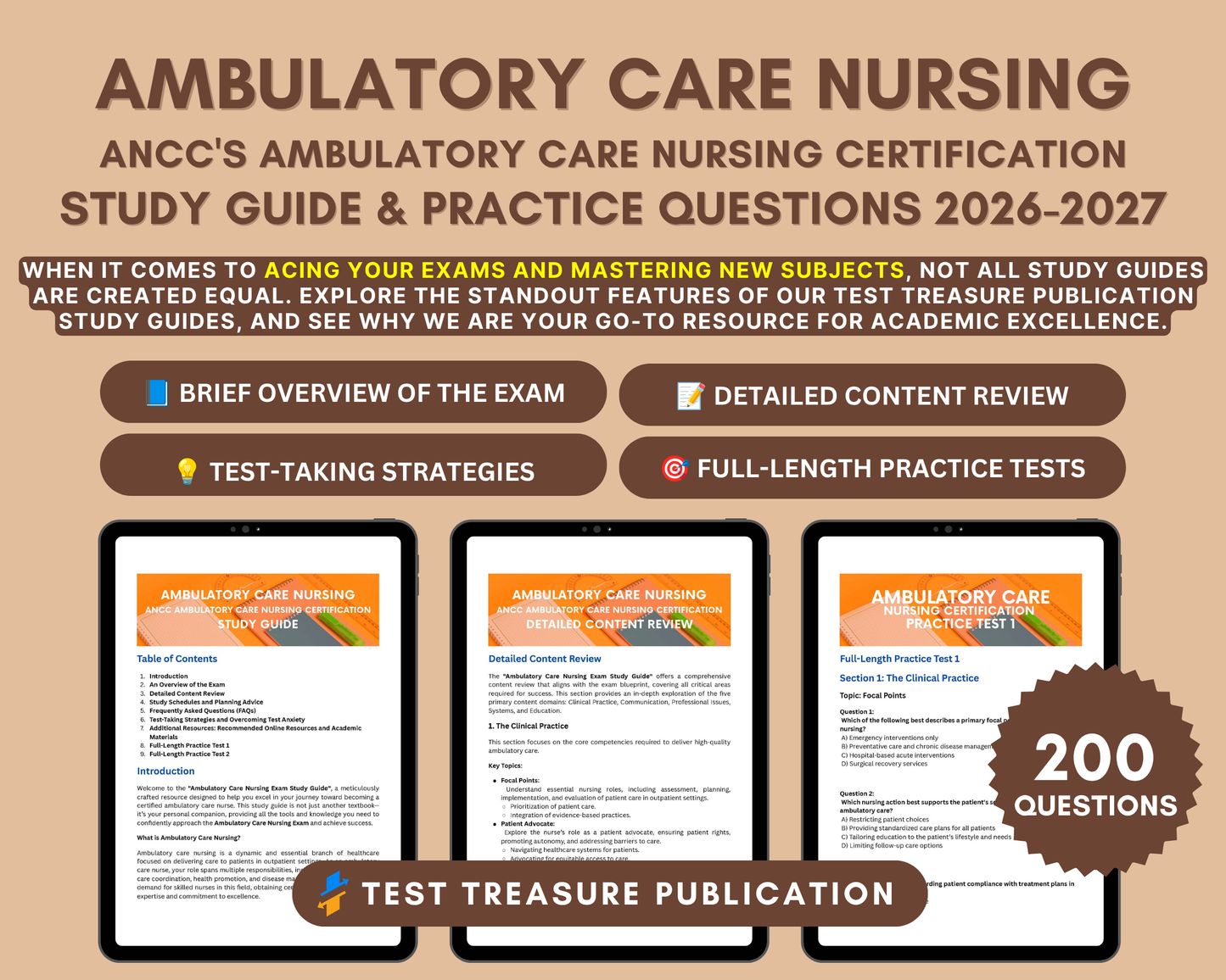 Ambulatory Care Nursing Exam Study Guide 2026-2027
