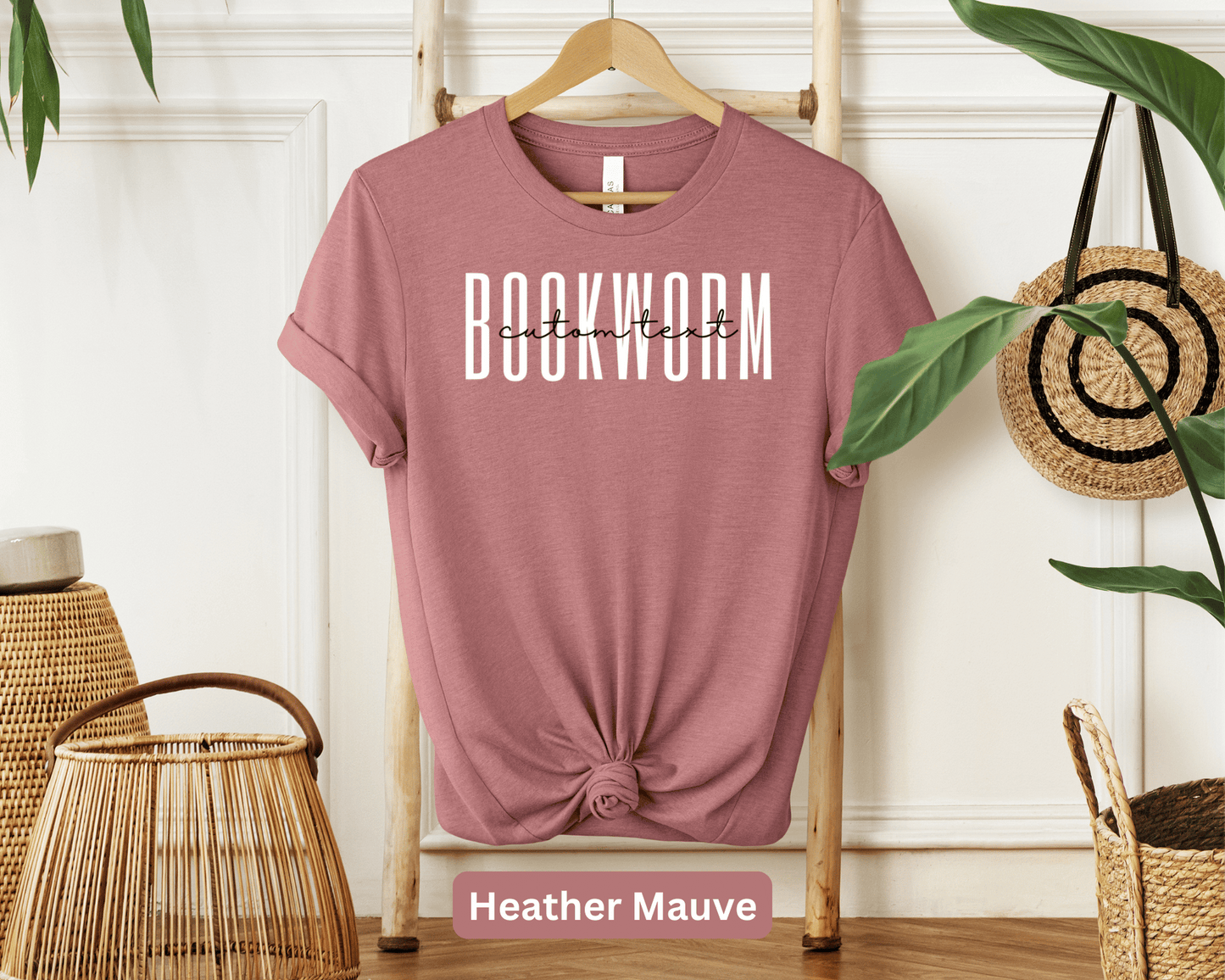 Bookworm Personalized T-Shirt: Custom Name Reader Tee, Literary Enthusiast Shirt, Bibliophile Top, Customized Book Lover Apparel