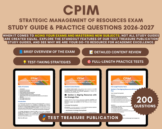 CPIM Test Study Guide 2026-2027