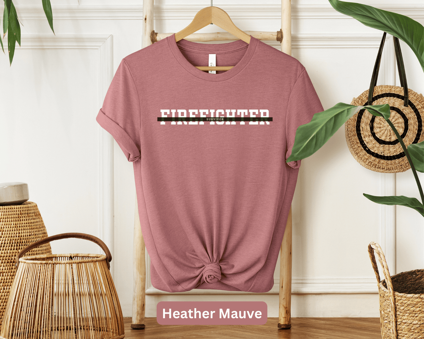 Firefighter Survivor T-Shirt | Fire Academy Graduation Tee | Firefighter Exam Success | Bravery and Service Apparel | Heroic Fireman Gift