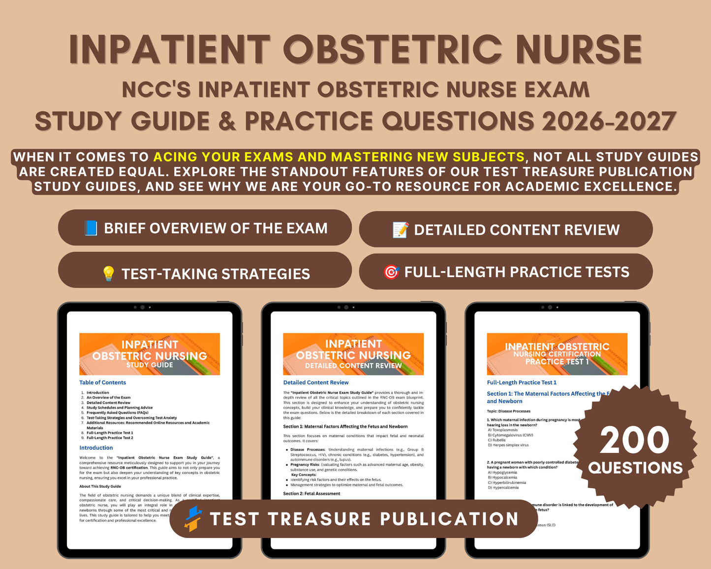 Inpatient Obstetric Nurse Exam Study Guide 2026-2027