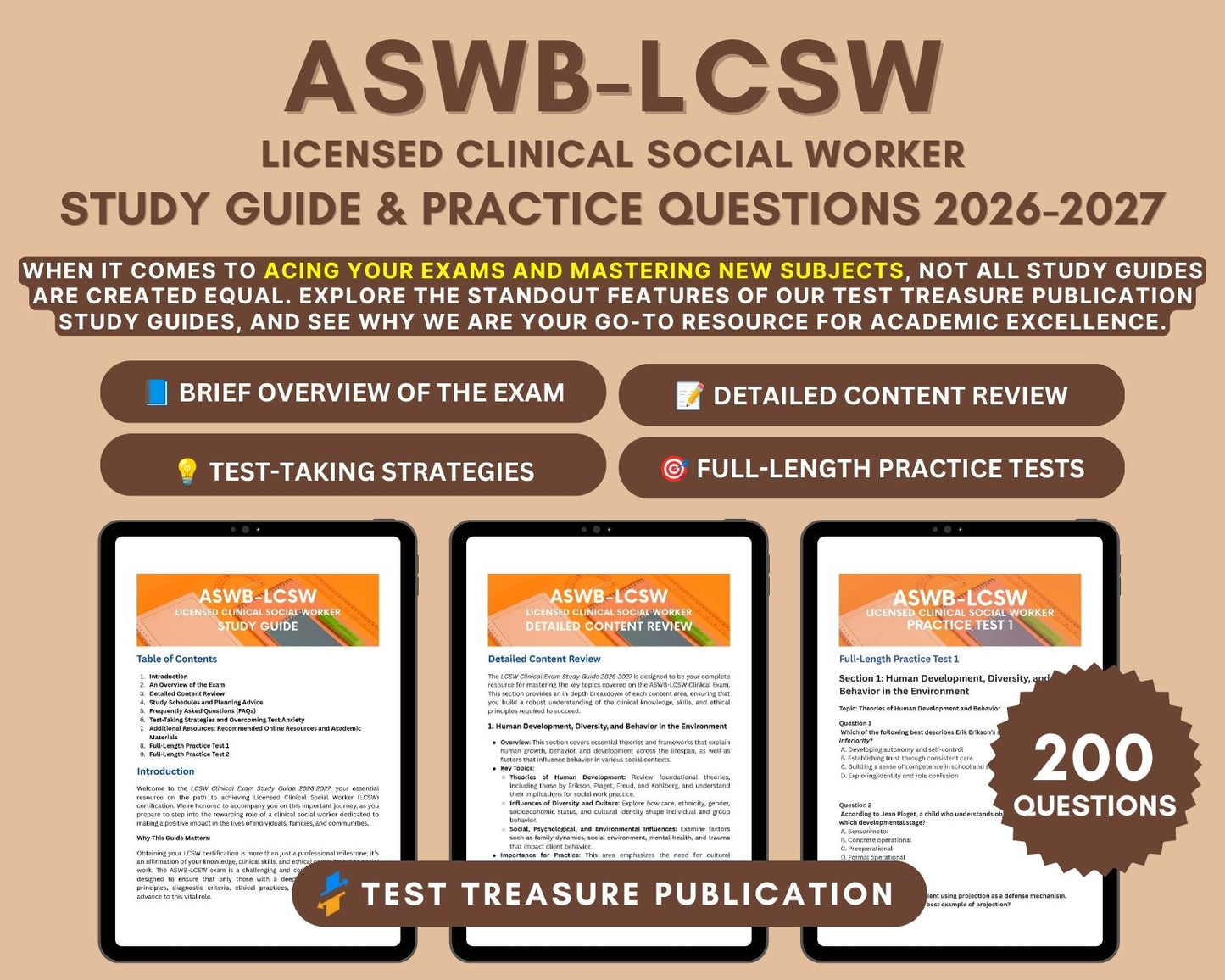 LCSW Clinical Exam Study Guide 2026-2027: In-Depth Review, Practice Tests & Strategies for Licensed Clinical Social Worker - ASWB LCSW Exam