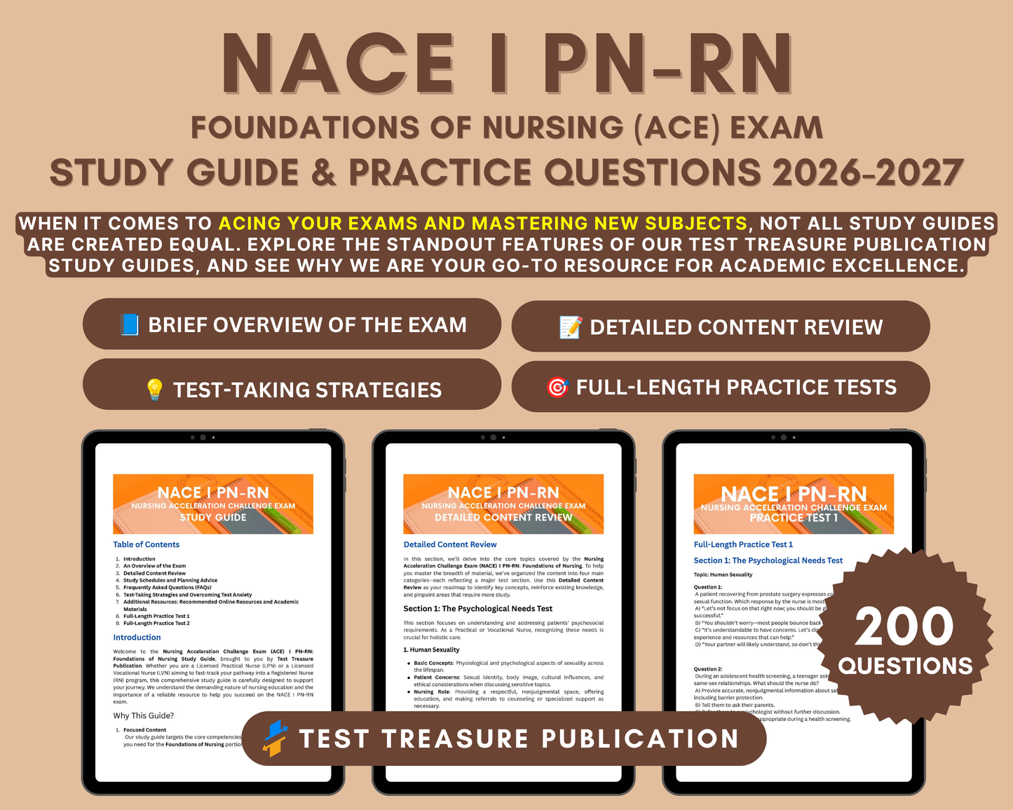 NACE I PN-RN: Foundations of Nursing Study Guide 2026-2027