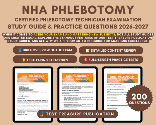 NHA Phlebotomy Exam Prep 2026-2027: Comprehensive Study Guide for Aspiring Medical Professionals