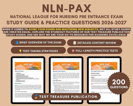 NLN PAX Study Guide 2026-2027: Practice Questions, Detailed Answers & Strategies for Nursing School Entrance Exam and Allied Health Excellence