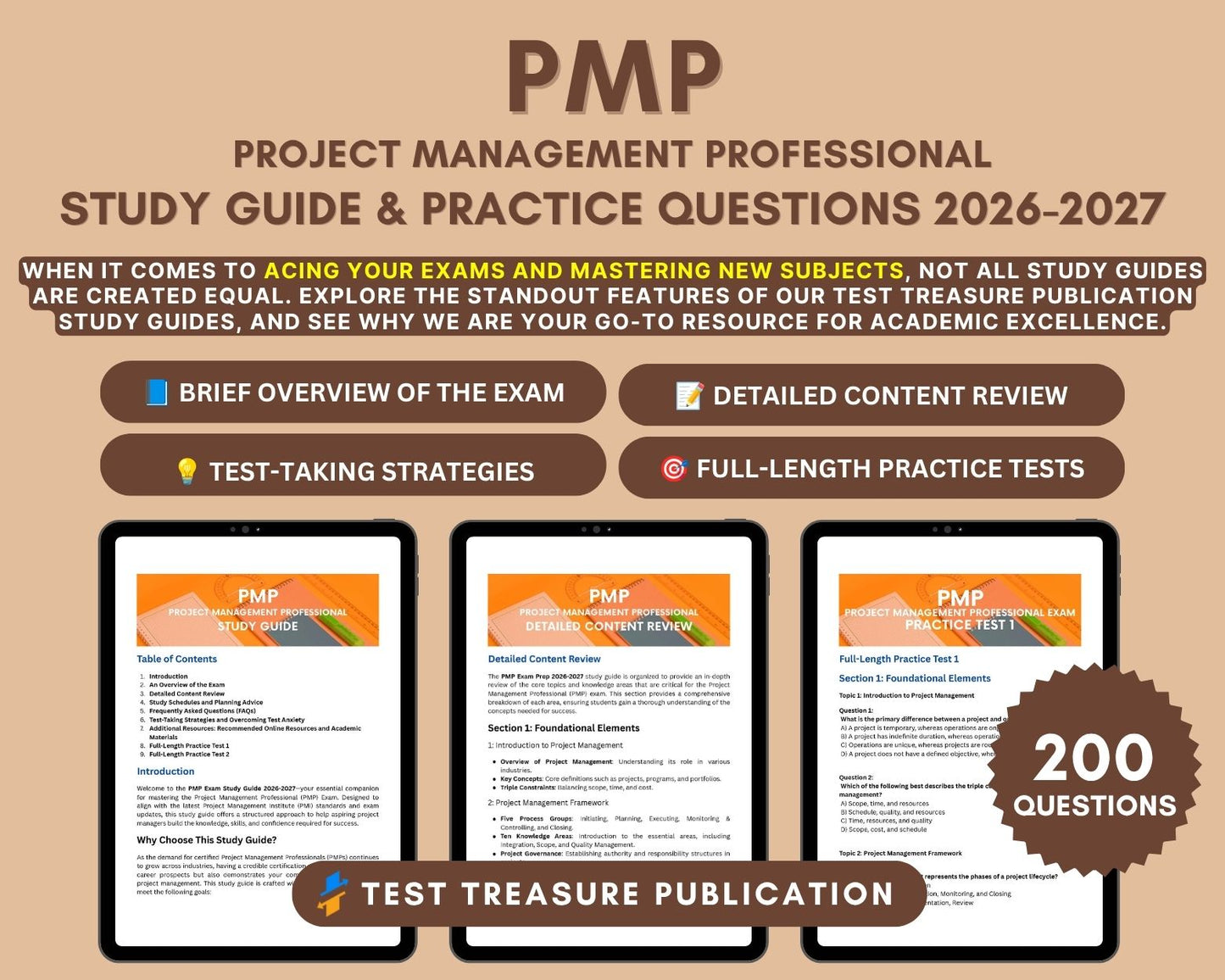 PMP Exam Prep 2026-2027: In-Depth Content Review, Practice Tests & Strategies for Project Management Professional Exam | PMP Certification