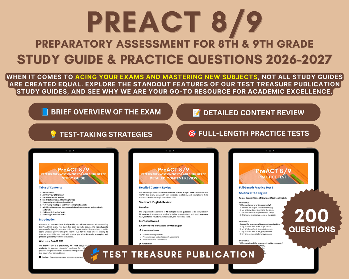PreACT 8/9 Study Guide 2026-2027