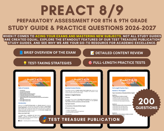 PreACT 8/9 Study Guide 2026-2027