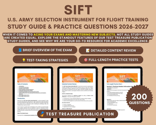 SIFT Exam Study Guide 2026-2027: Ace U.S. Army Aviation Test with 200+ Practice Questions & Detailed Answers