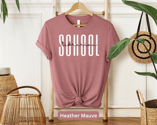 School Librarian T-Shirt: Educational Library Tee, Book Educator Shirt, Reading Promoter Top, Student Library Advocate Apparel