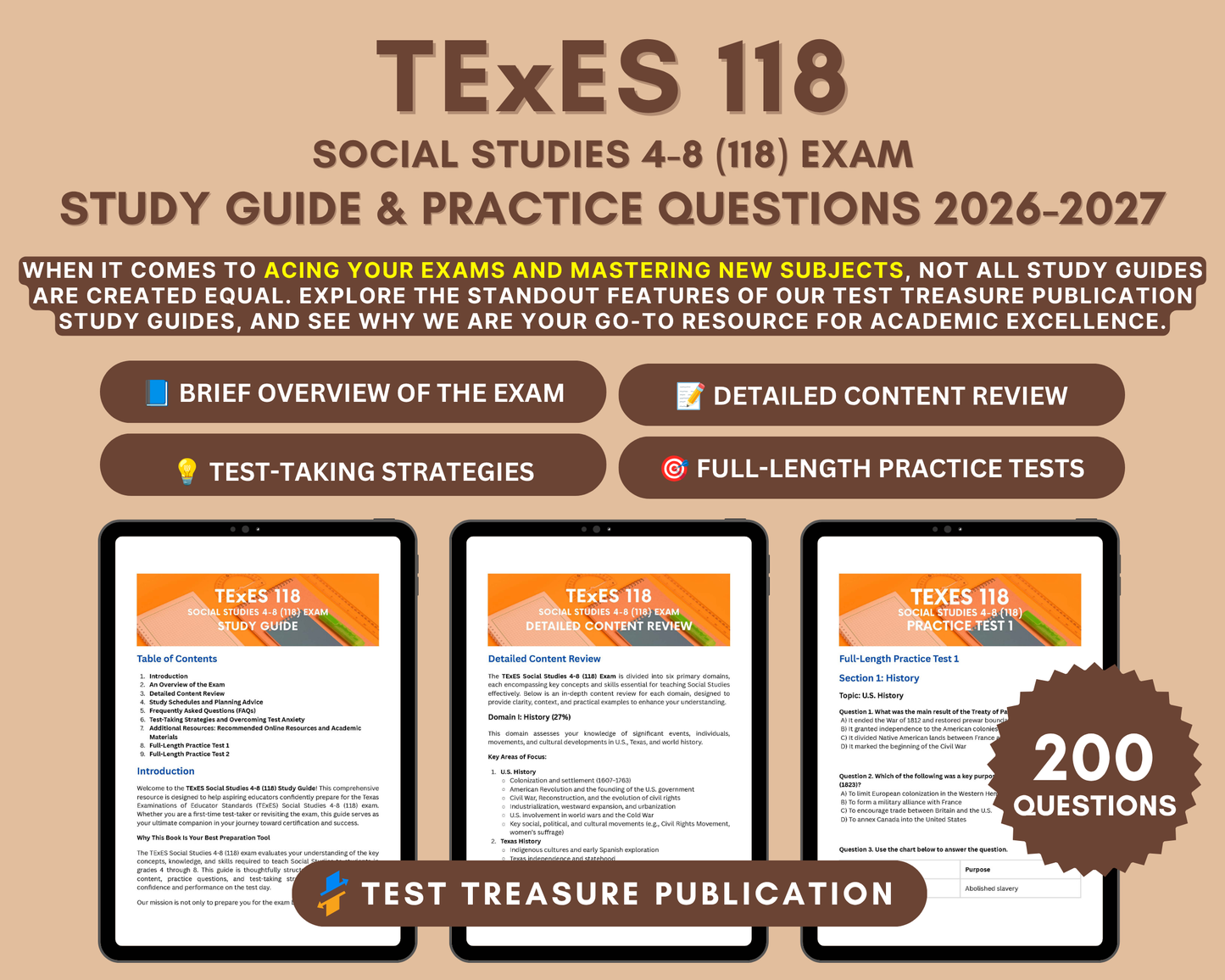 TExES Social Studies 4-8 (118) Study Guide 2026-2027