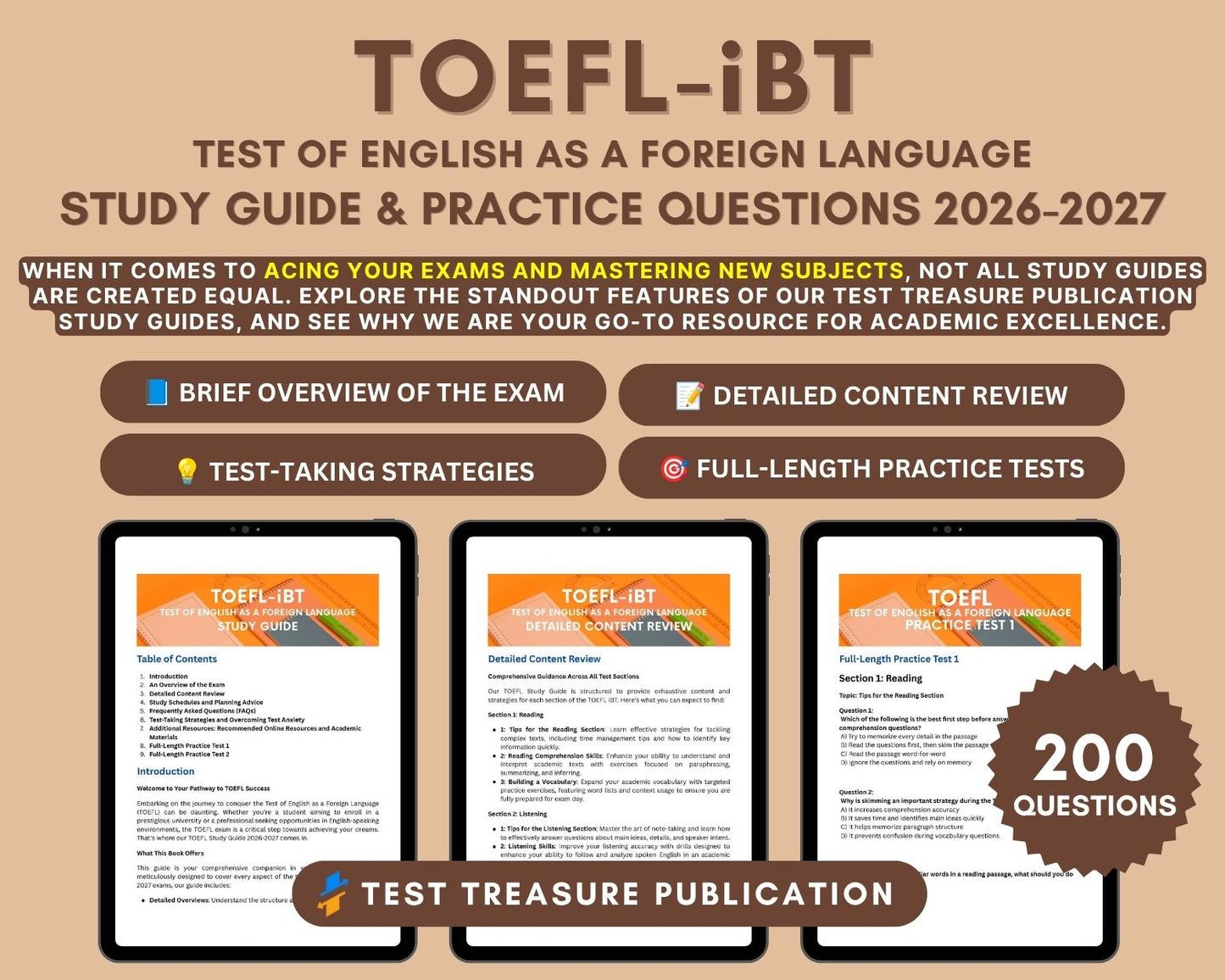 TOEFL iBT Exam Prep 2026-2027: Master English Proficiency with Comprehensive Study Material and Practice Tests