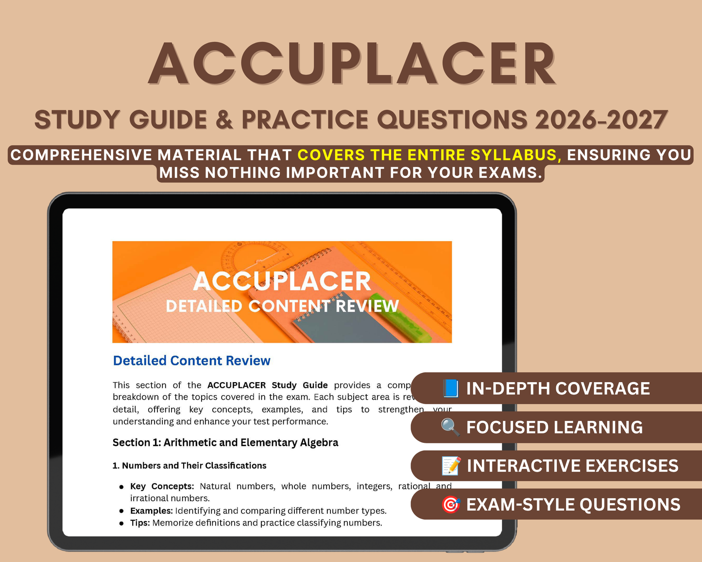 Accuplacer Study Guide 2026-2027