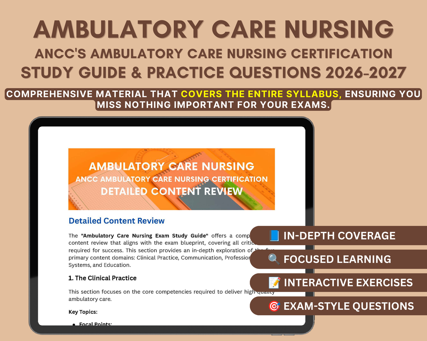 Ambulatory Care Nursing Exam Study Guide 2026-2027