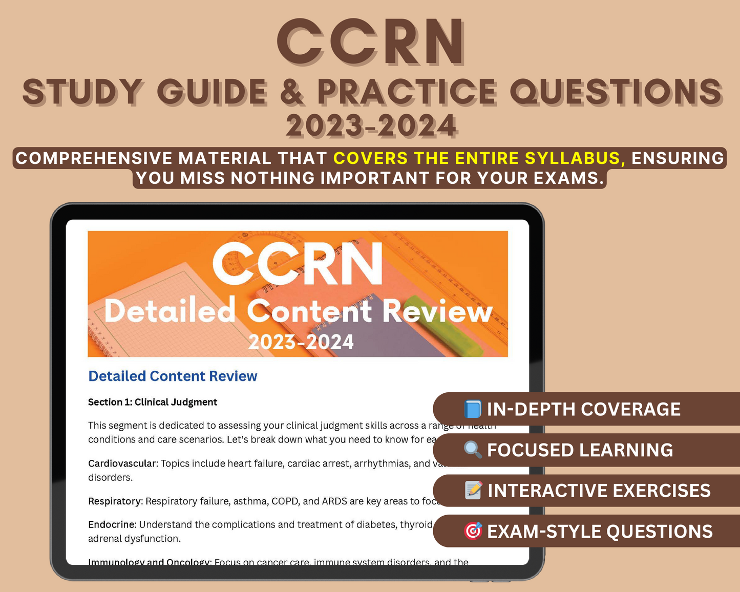 Adult CCRN Study Guide 2023-24: Critical Care Nursing Practice Questions, Detailed Answers, Tips & Strategies - ICU Nurse Certification Exam