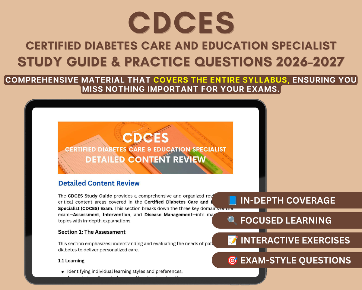 CDCES Study Guide 2026-2027