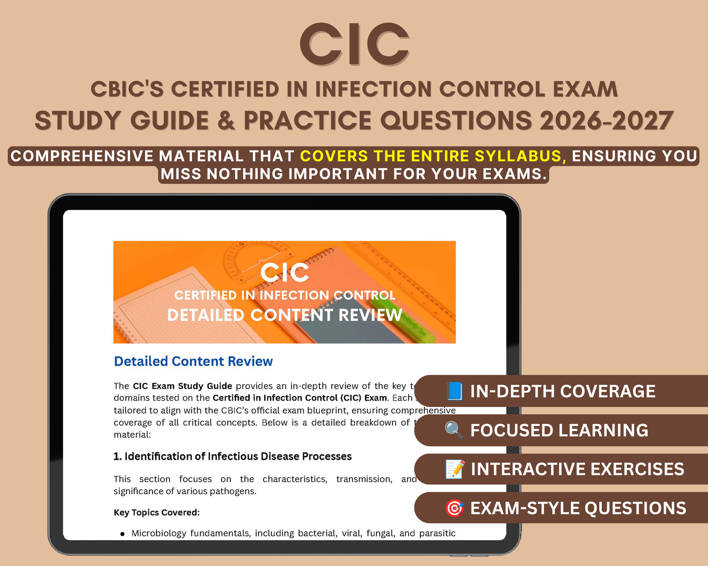 Certified in Infection Control (CIC) Exam Study Guide 2026-2027