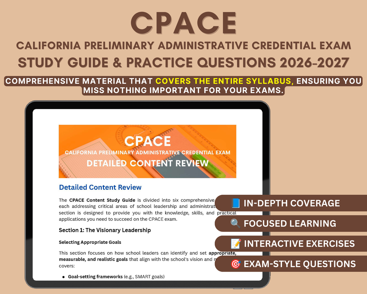 CPACE Content Study Guide 2026-2027
